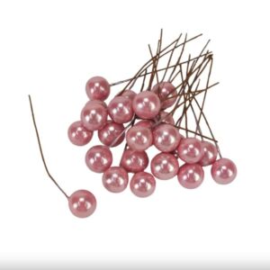 Drótos bogyó 24db/cs Rózsaszín