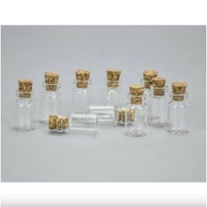 Üvegfiola parafadugóval 2,4x1,3cm