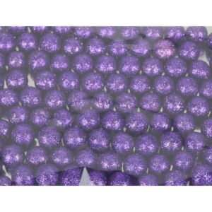 Csillámos dekorgolyó 1,2cm lila