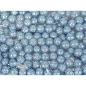Csillámos dekorgolyó 1,2cm világoskék
