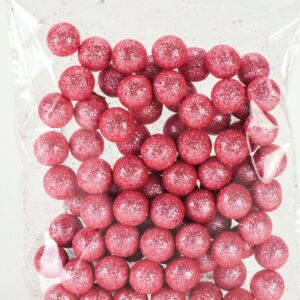 Csillámos dekorgolyó 1,5cm rózsaszín