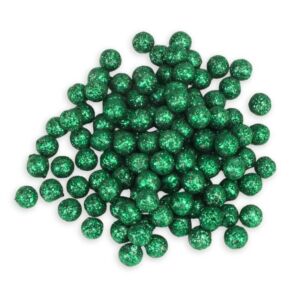 Csillámos dekorgolyó 1,5cm zöld