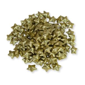 Csillámos dekorcsillag 2cm ARANY