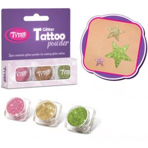 Csillámpor szett 3x2,5ml Babarózsaszín, Pezsgő, Aranyzöld