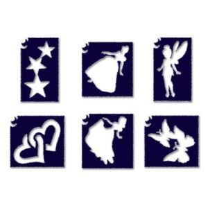 csillámtetoválás sablon herecegnő, tündér