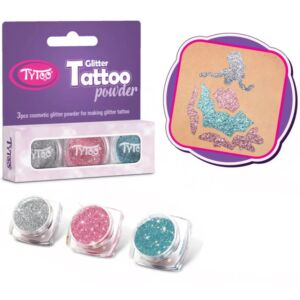 Csillámpor szett 3x2,5ml Ezüst, Babarózsaszín, Azúrkék