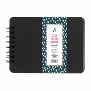 fekete scrapbook füzet