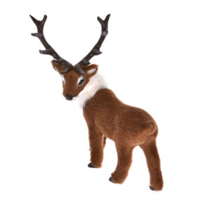 szarvas dekorfigura szőrmés