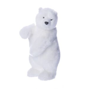 Jegesmedve álló műanyag, textil 8x6,5x14,5cm