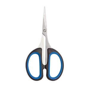 Egyenes erősített olló, gumírozott ujjbetéttel 10cm