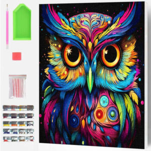 Gyémántszemes kirakó 40x30 cm, Bagoly