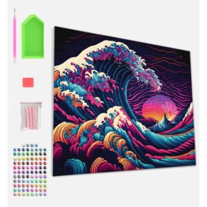 Gyémántszemes festmény 30x40 cm, Hullám