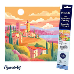 Figured'Art Gyémántszemes festmény 25x25cm, Tavaszi Toszkána
