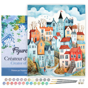 Figured'Art Számozott kifestő 50x40cm, Meseváros