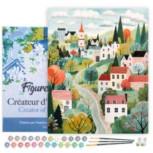 Figured'Art Számozott kifestő 50x40cm, Mesefalu
