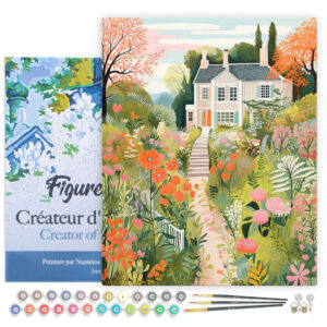 Figured'Art Számozott kifestő 50x40cm, Villa virágoskerttel