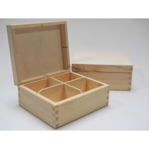 Teás doboz, 4 rekeszes