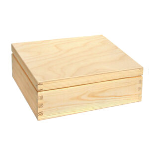 Fa teás doboz, 6 rekeszes