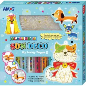 AMOS üvegmatrica-festék akril formákkal - KUTYÁK ÉS MACSKÁK (10x10,5ml)