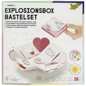 Explosion box, size 7x7x7,5+12x12x12 cm, red, 1 pc