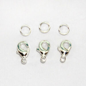 Delfinkapocs duplakarika kicsi 3db/cs ezüst