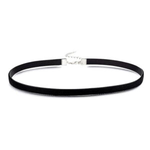 Bársony nyaklánc alap, fekete