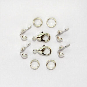 Lánckapocs Csomófogóval 10mm ezüst