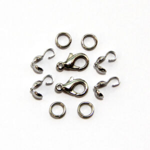 Lánckapocs Csomófogóval 10mm Ródium