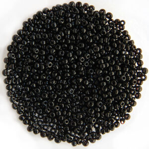 Kásagyöngy opak, Fekete 2mm, 15g/cs