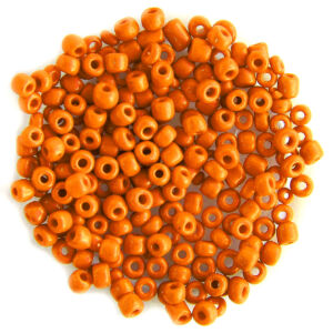 Kásagyöngy opak, Narancs 4mm, 15g/cs