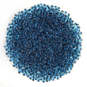 Kásagyöngy festettközepű, Fekete-kék 2mm 15g/cs