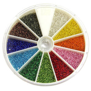 Kásagyöngy készlet ezüstközepű kicsi 11 szín