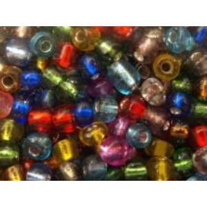 Kásagyöngy, ezüstközepű vegyes 4mm