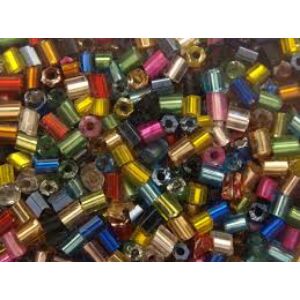 Szalmagyöngy, vágott szélű vegyes 2mm