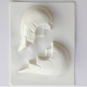 Műanyag öntőforma - Mécsestartó meghasadt szív