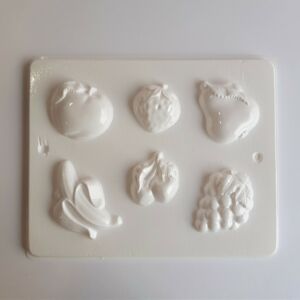 Műanyag öntőforma - Gyümölcsök 6db