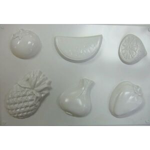 Műanyag öntőforma - Zöldségek és gyümölcsök 6db