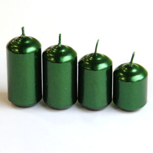 metál adventi gyertya 4db zöld