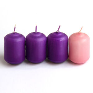 Adventi gyertya 4db LILA-RÓZSASZÍN