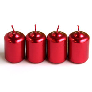 metál adventi gyertya 4db piros