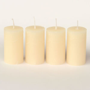 Rusztikus adventi gyertya 4db KRÉM