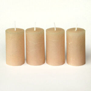 Rusztikus adventi gyertya 4db KAKAÓ