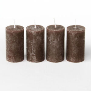 Rusztikus adventi gyertya 4db CSOKOLÁDÉ