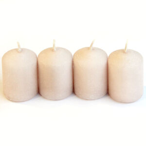 Adventi gyertya bársony csillámos, 50x75mm, 4db PEZSGŐ