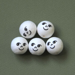 Babafej, préselt papírgolyó 2,2cm/5db