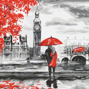 Számozott kifestő 50x50 cm, London utcái