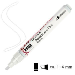 Égethető porcelánfilc vágotthegyű fehér