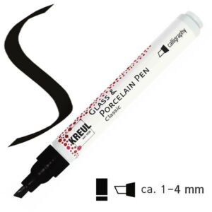 Égethető porcelánfilc vágotthegyű fekete