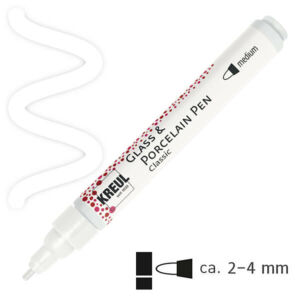 Üveg és porcelán filctoll, fedő szín, 2-4mm, fehér 16460