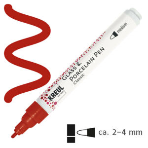 égethető porcelánfestő filctoll sötétpiros